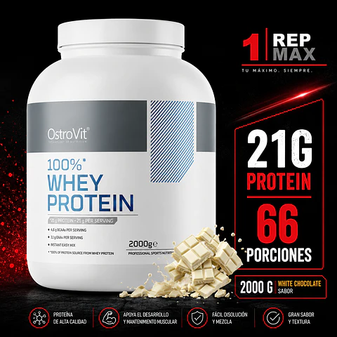 Proteína Whey 2kg White Chocolate  | 66 Porciones OstroVit