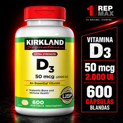 Vitamina D3 Kirkland  2.000 UI  – 600 cápsulas blandas