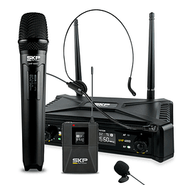 Kit Micrófono Inalámbrico SKP UHF 400D