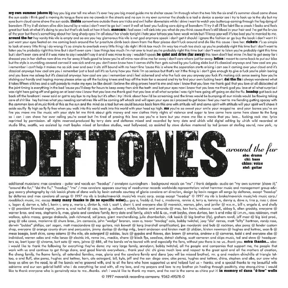 Deftones - Around the fur (vinilo 1Lp) 4