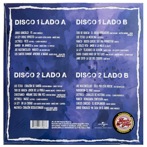 VARIOS ARTISTAS - ROCK CHILENO DE LOS 90´S (VINILO 2Lp)