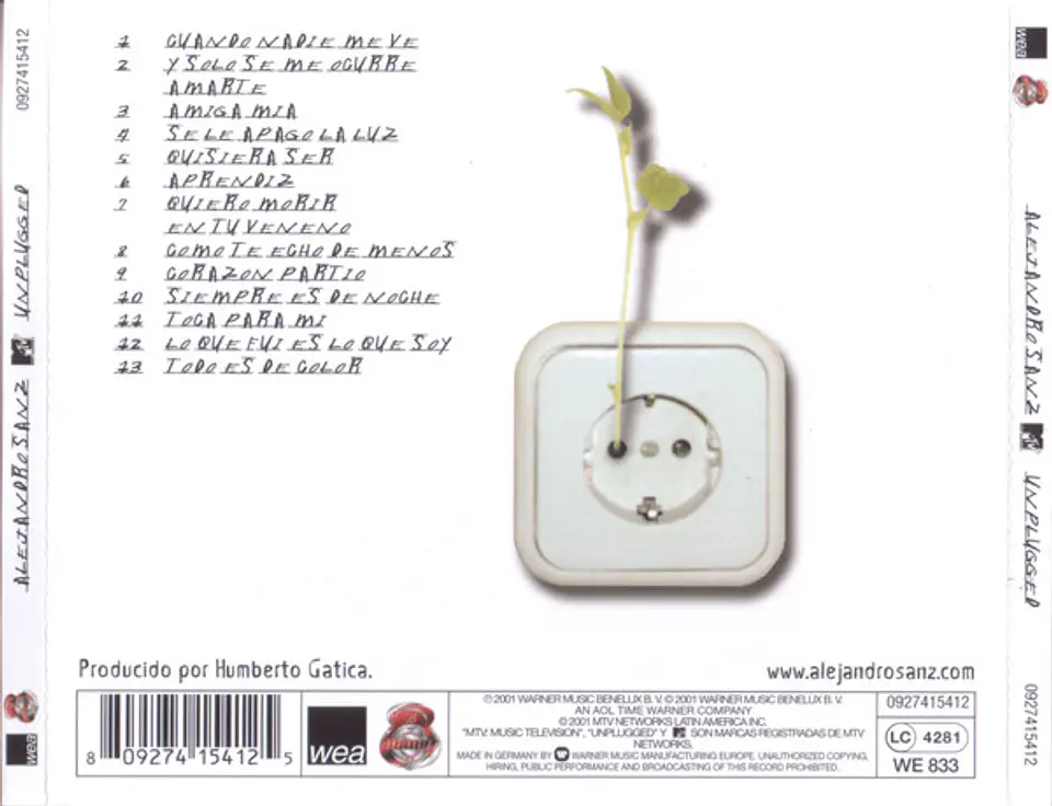 ALEJANDRO SANZ - UNPLUGGED (CD) 2