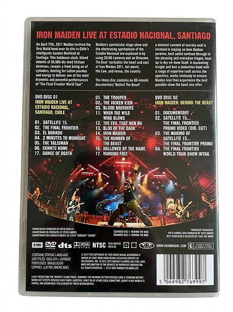 IRON MAIDEN LIVE AT ESTADIO NACIONAL, SANTIAGO, CHILE (BLURAY)