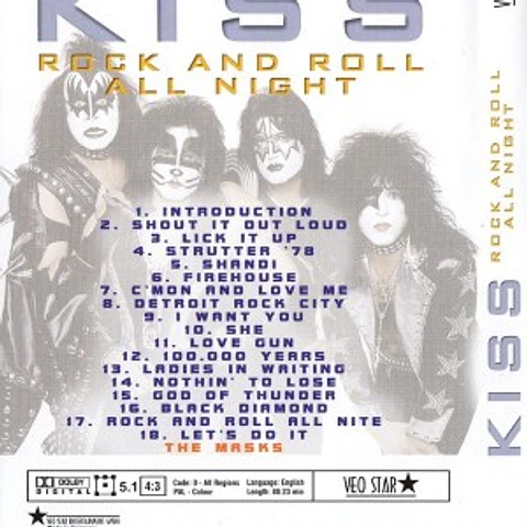 KISS - ROCK AND ROLL ALL NIGHT (DVD)