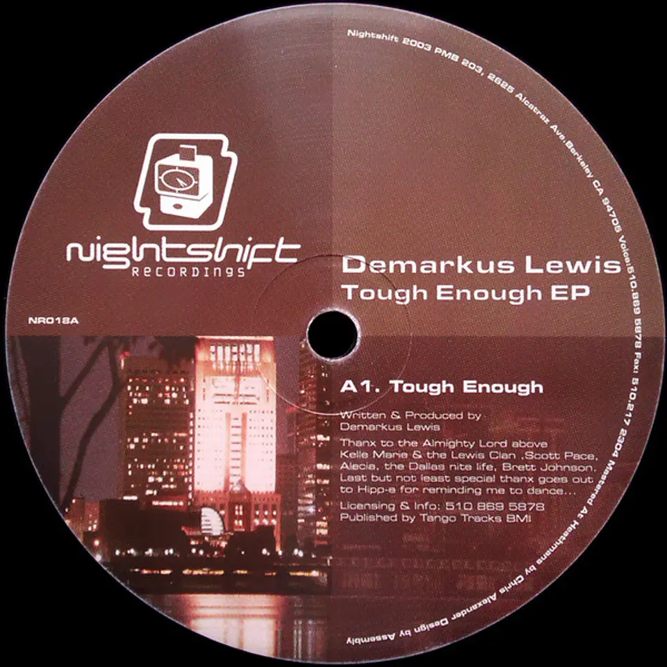 Tough Enough EP - Demarkus Lewis (vinilo de época/electrónica) 2