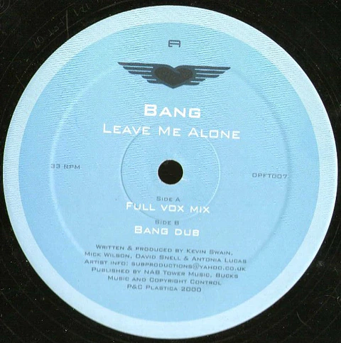 Bang - Leave me alone (vinilo de época/electrónica)