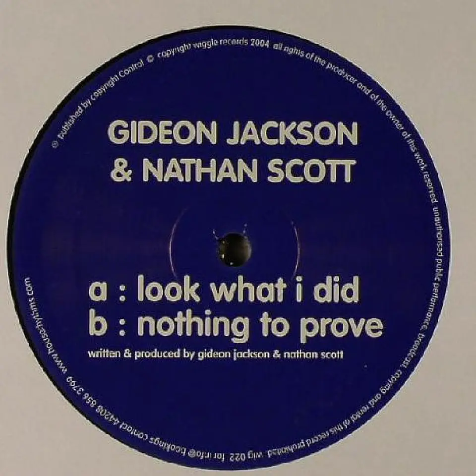 Gideon Jackson & Nathan Scott - Look What I Did (vinilo de época/electrónica) 2