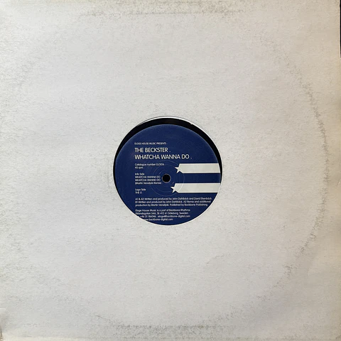 Beckster - Whatcha Wanna Do (vinilo doble de época/electrónica)
