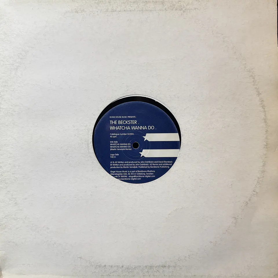 Beckster - Whatcha Wanna Do (vinilo doble de época/electrónica) 1