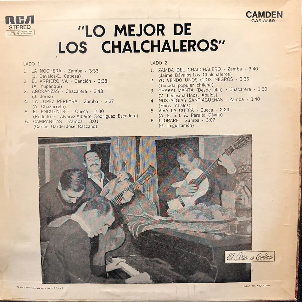 Los Chalchaleros - Lo mejor de Los Chalchaleros (vinilo de época 1Lp) 2