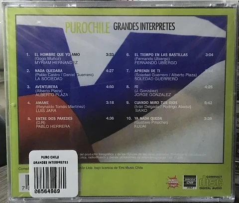 Grandes Intérpretes - Puro Chile, volumen 5 (CD)
