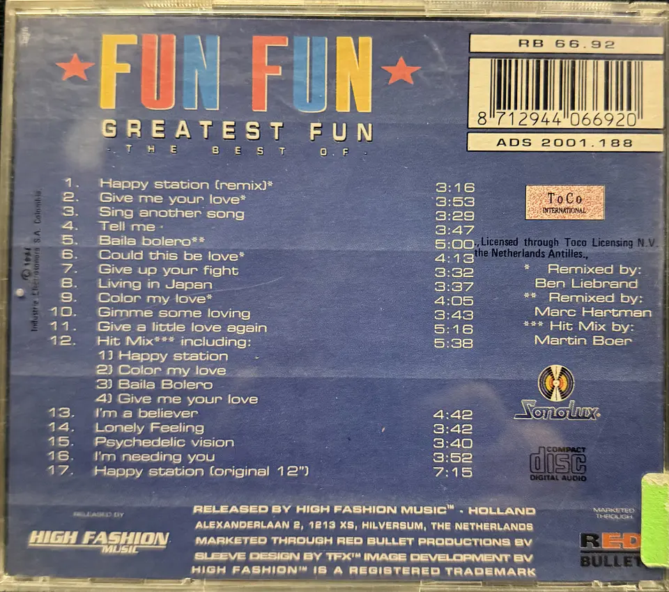 Fun fun - Greatest fun (the best of) / (CD de época) 4