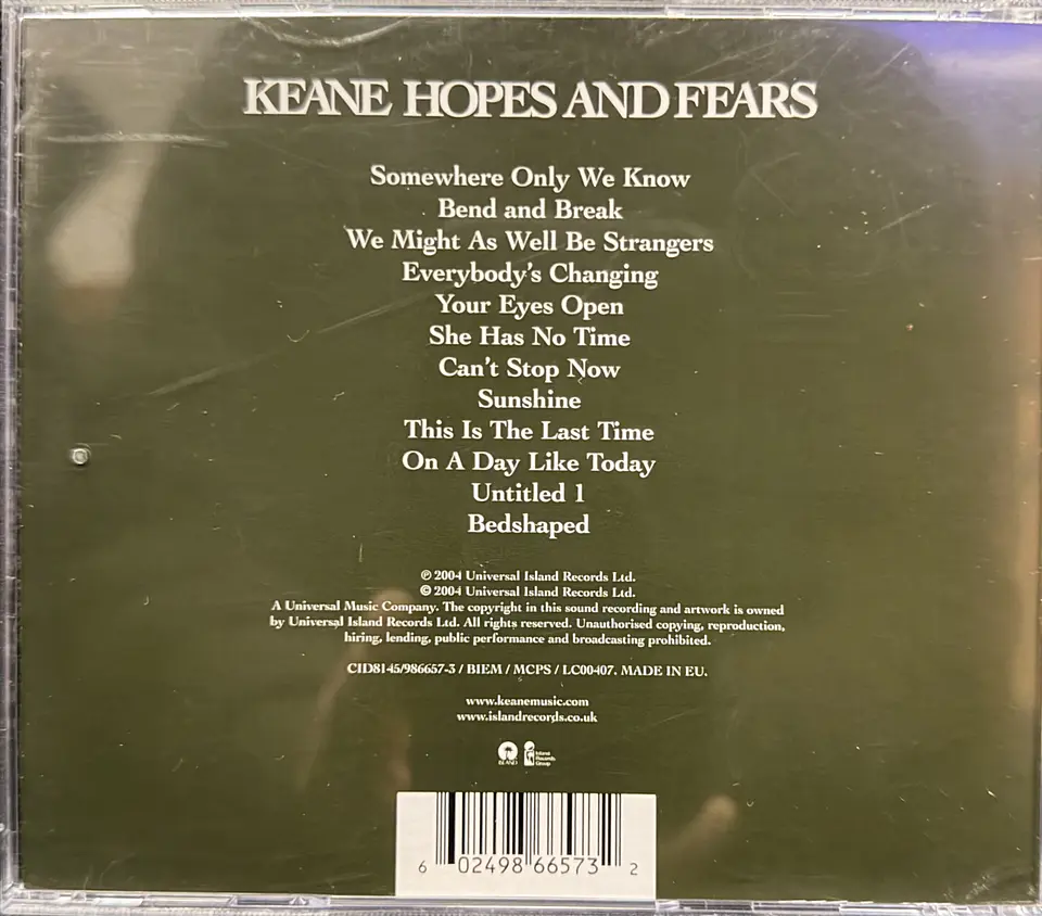 Keane - Hope and fears / Special edition (CD de época) 2