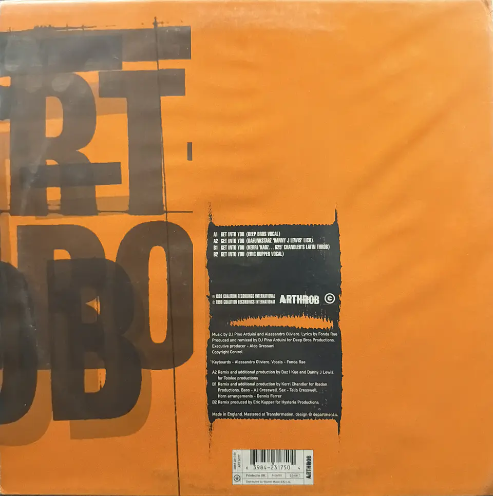 Deep Bros. featuring Fonda Rae - Get In To You (vinilo de época 1Lp) 2