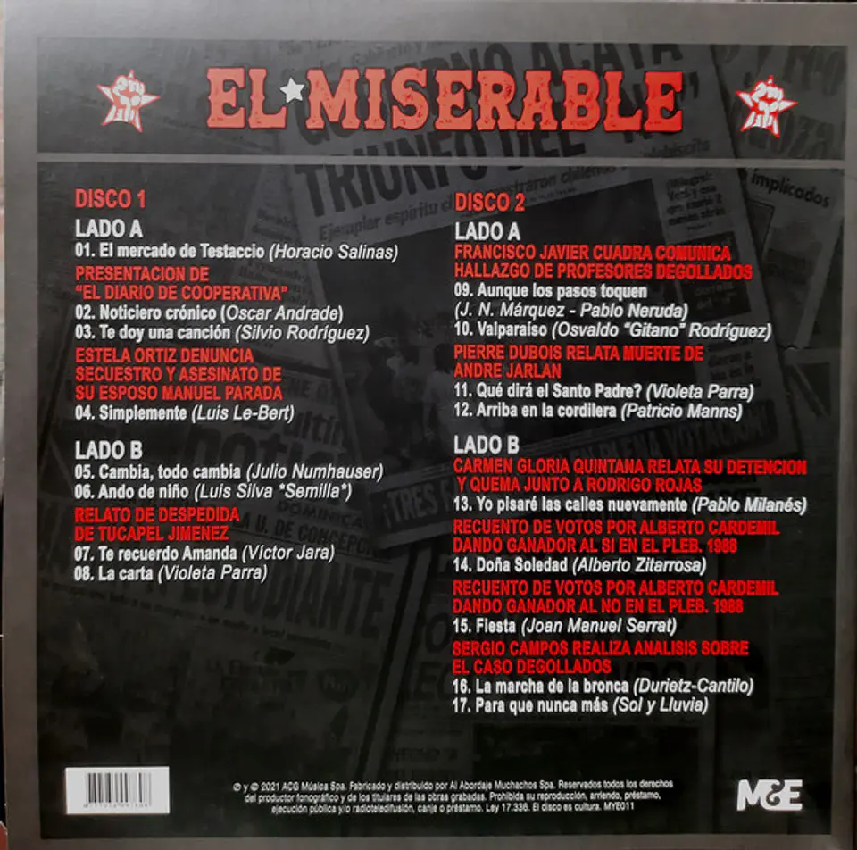 Los Miserables - La voz del pueblo (Vinilo 2 Lp)  2