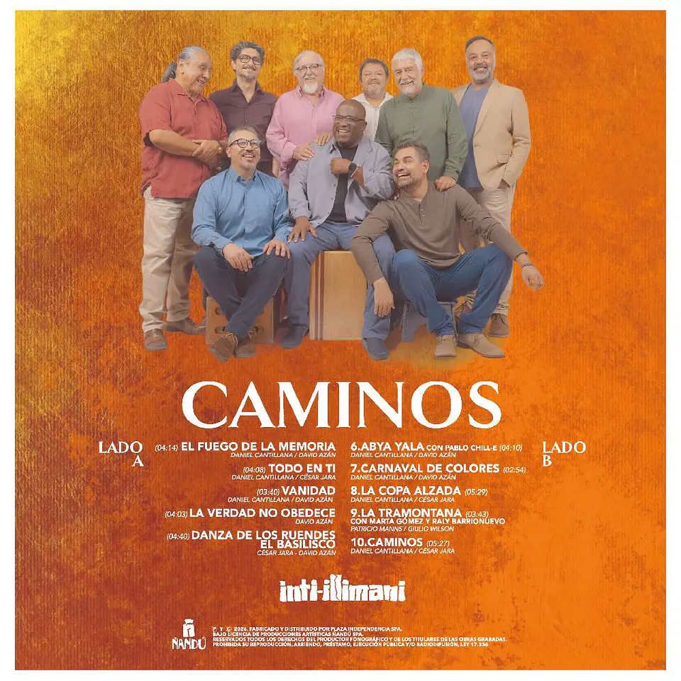 Inti Illimani - Caminos (vinilo 1Lp) 2