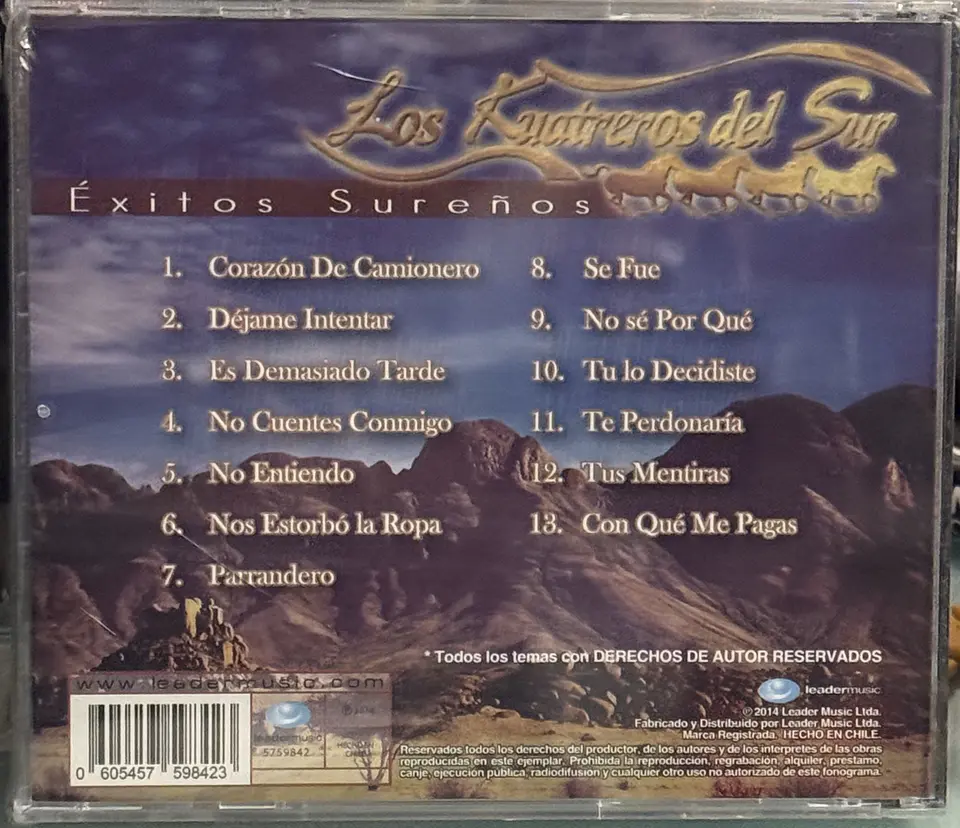 Los Kuatreros Del Sur – Éxitos Sureños (CD) 2