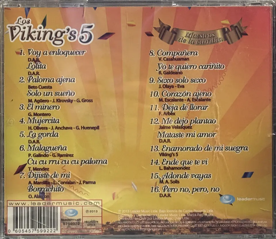 Los Vikings 5 - Maestros De La Cumbia (CD) 2