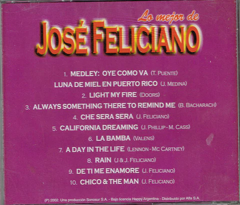 José Feliciano - Lo mejor de José Feliciano (CD)