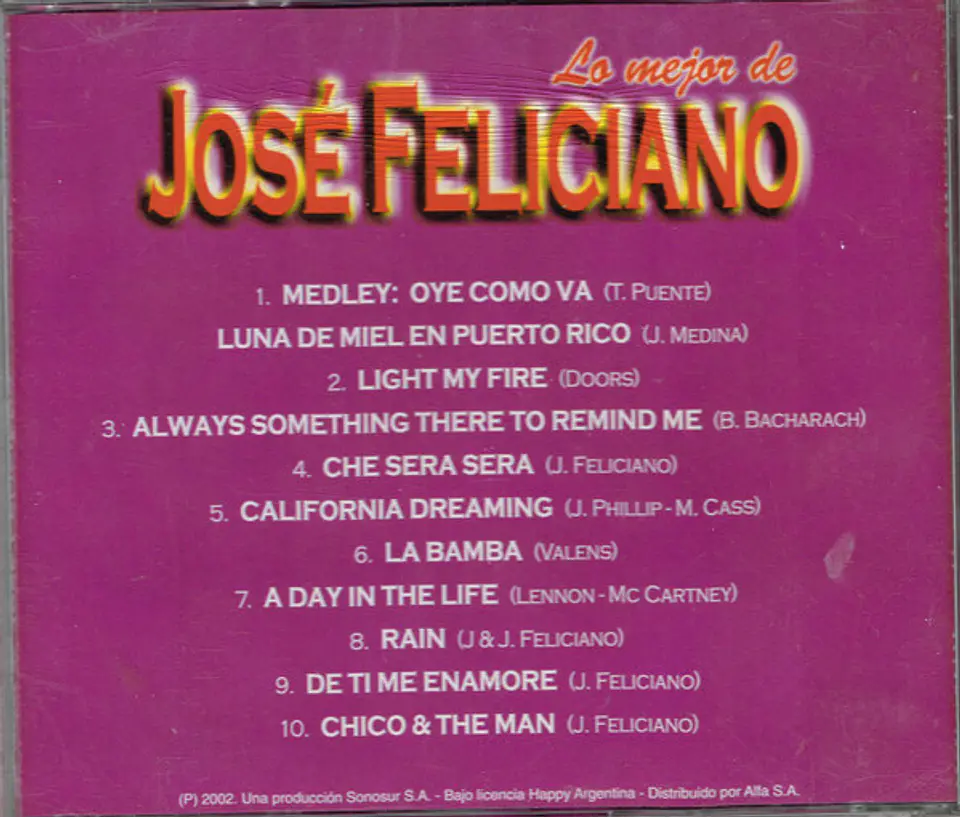 José Feliciano - Lo mejor de José Feliciano (CD) 2