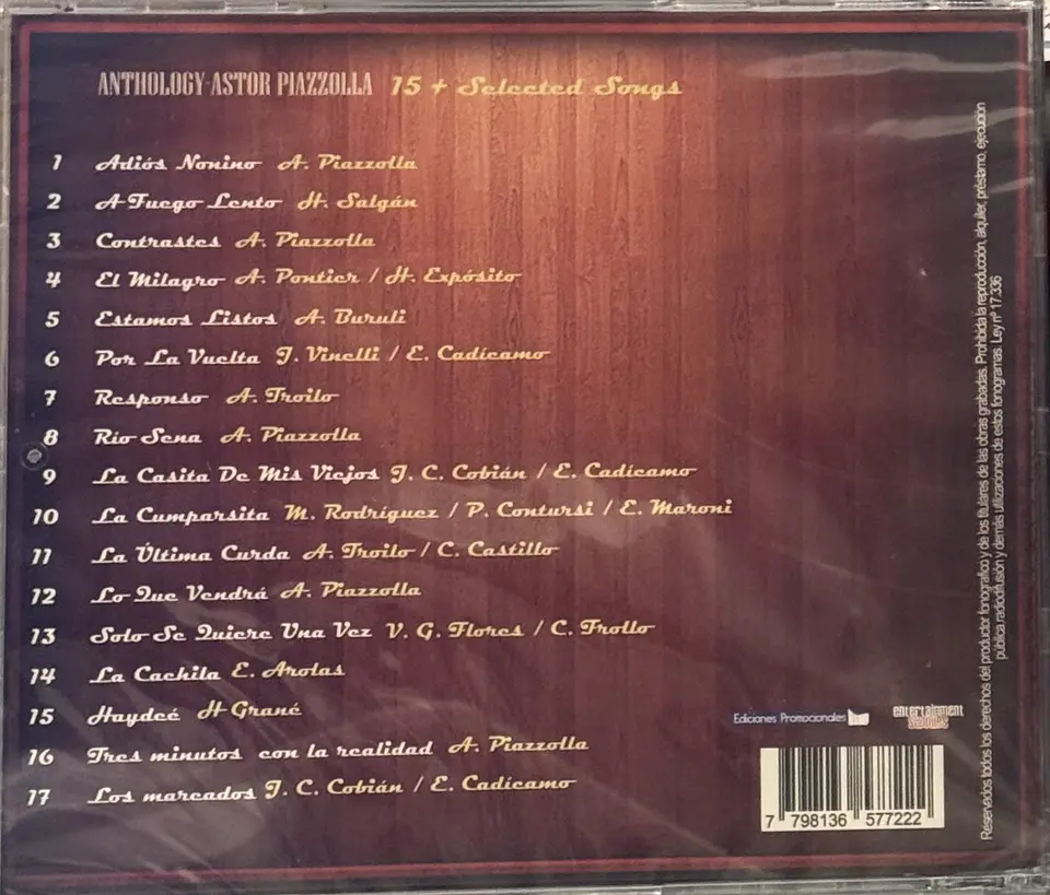 Astor Piazzolla – Anthology / 15 + songs (CD) 2