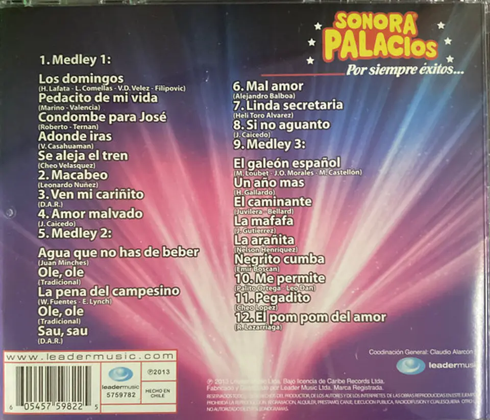  La Sonora Palacios - Por Siempre Éxitos (CD) 3