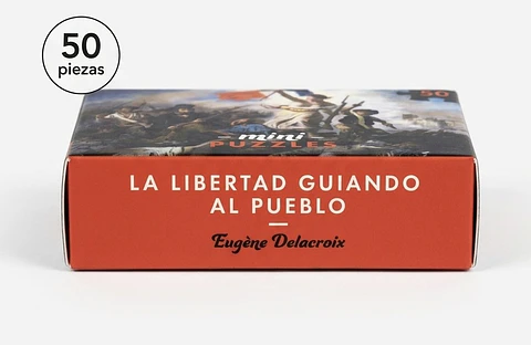Mini Puzzle de bolsillo 50 Piezas (Eugene Delacroix - La Libertad guiando al Pueblo)