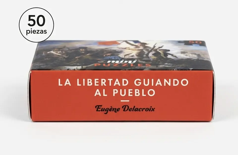 Mini Puzzle de bolsillo 50 Piezas (Eugene Delacroix - La Libertad guiando al Pueblo) 2