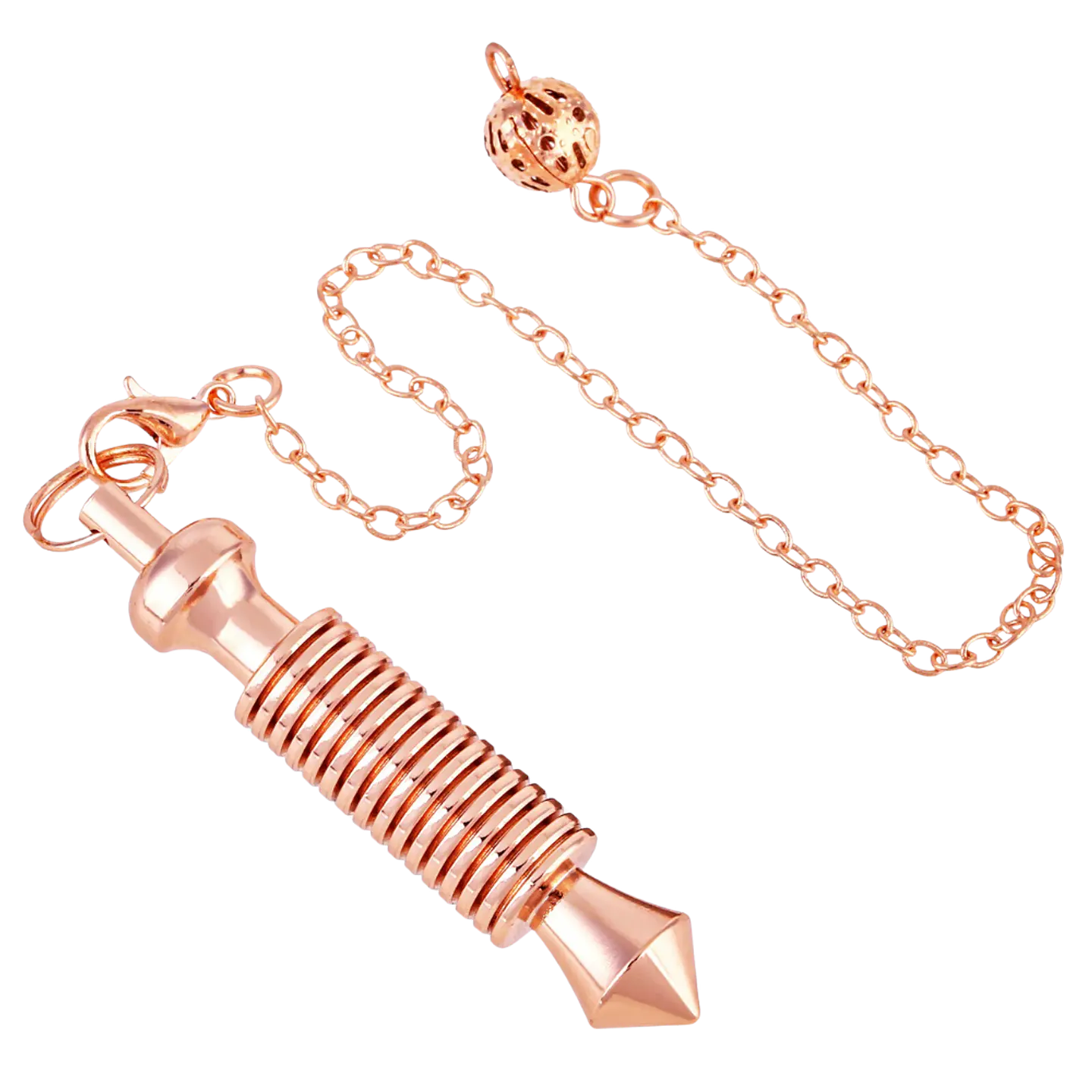 Bronce - Péndulo Isis Espiga Metal Testigo Radiestesia Reiki 1