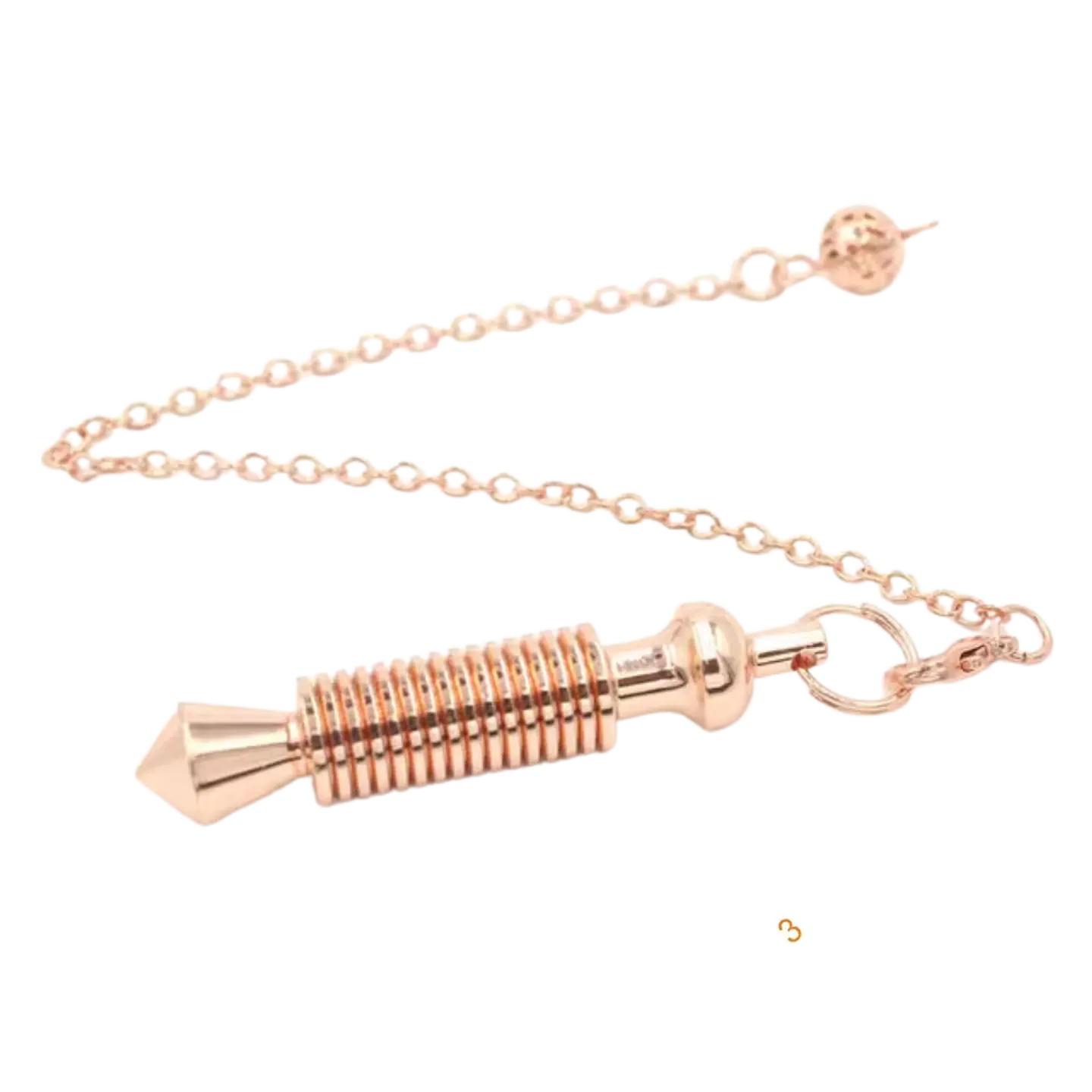 Bronce - Péndulo Isis Espiga Metal Testigo Radiestesia Reiki 2