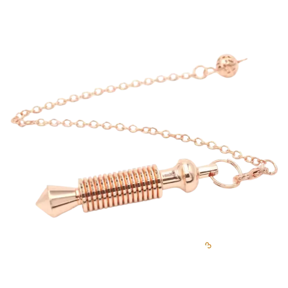 Bronce - Péndulo Isis Espiga Metal Testigo Radiestesia Reiki 2