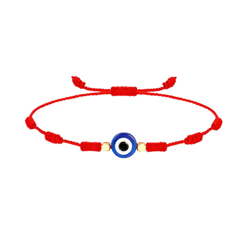Pulsera Hilo Rojo Ojo Turco + 7 Nudos 1