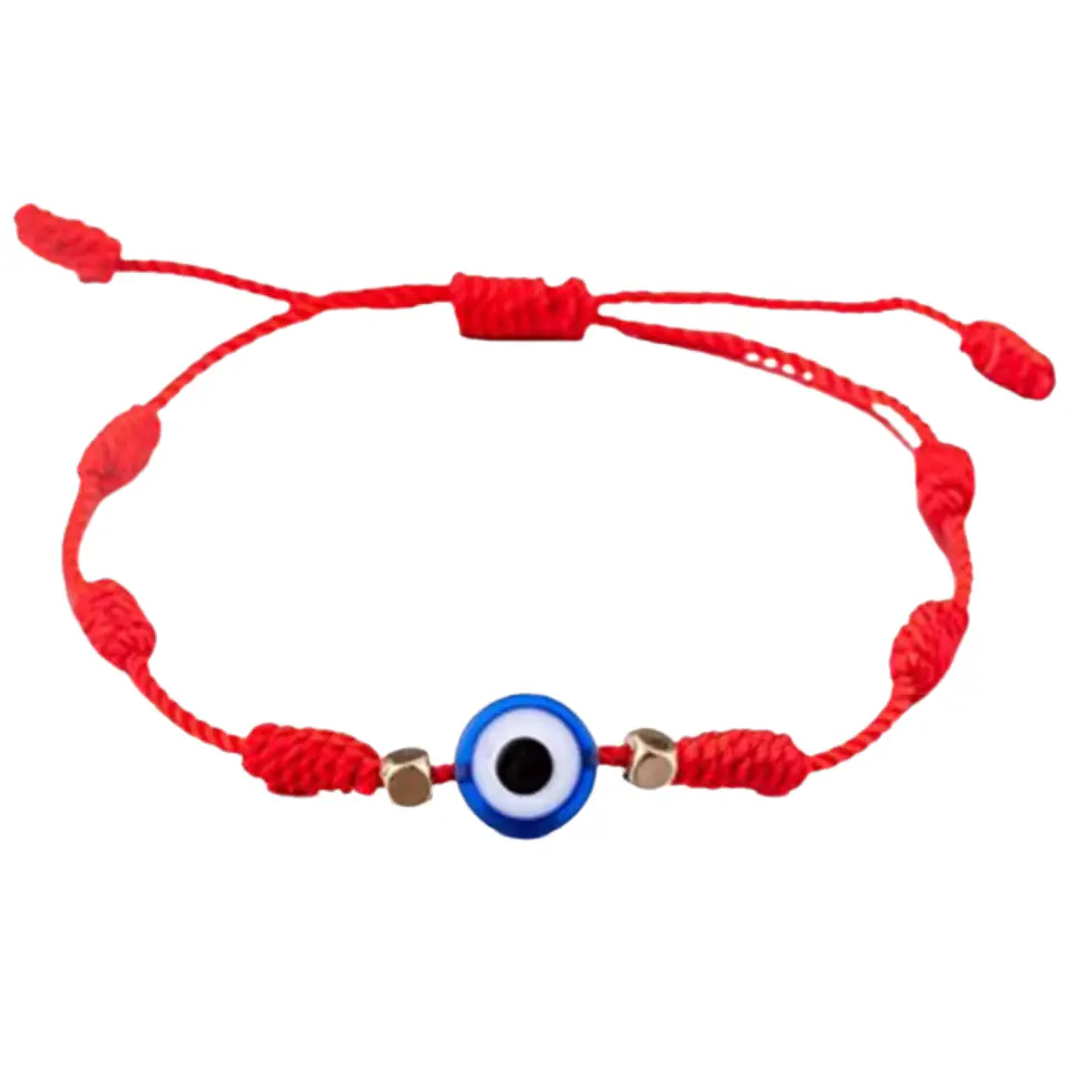 Pulsera Hilo Rojo Ojo Turco + 7 Nudos 2