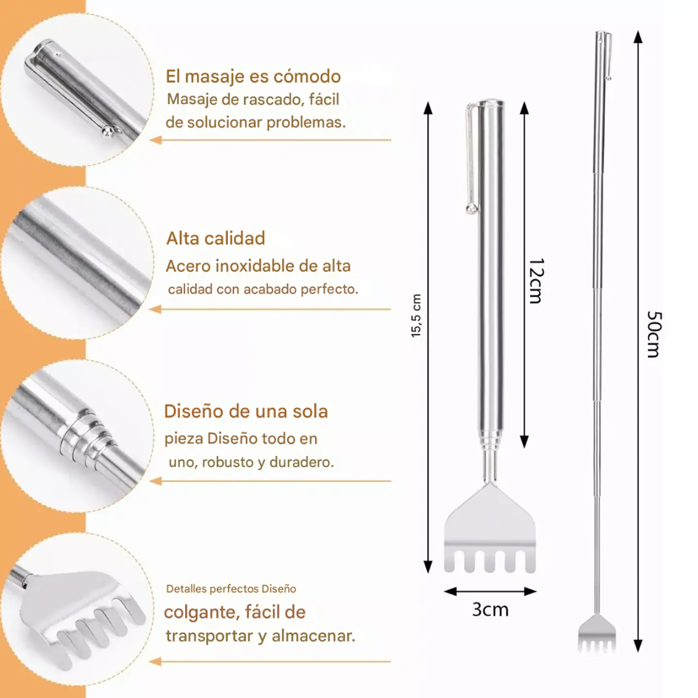 Rascador Espalda Acero 2