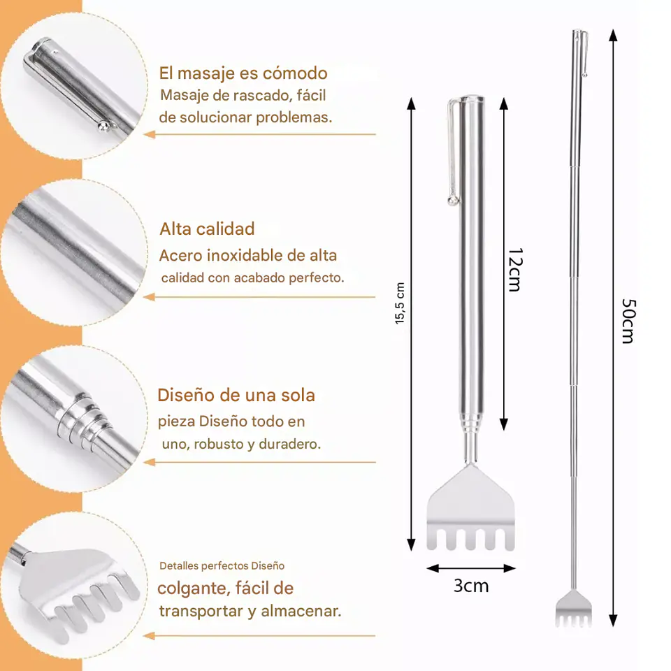 Rascador Espalda Acero 2