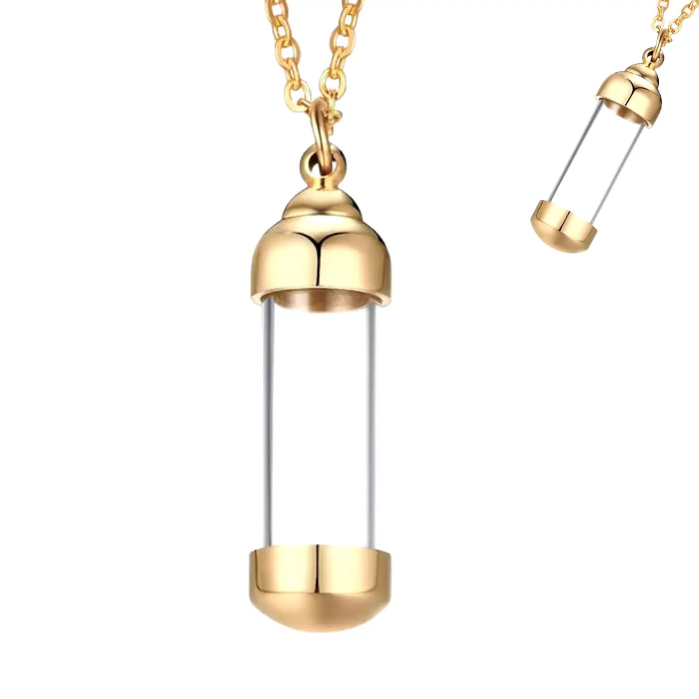 Relicario Tubo Dorado 1