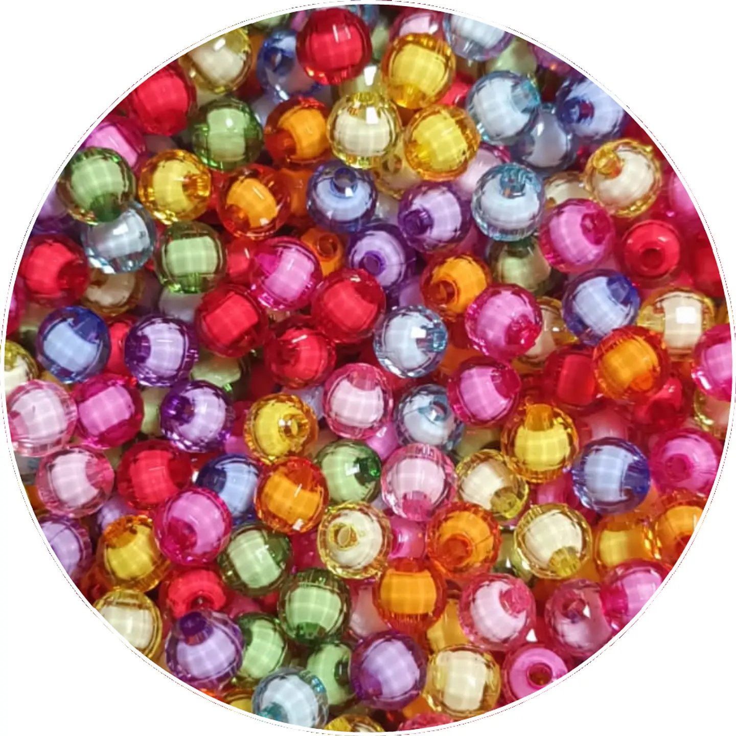 100 Cuentas Cristal Mix Circulares 1