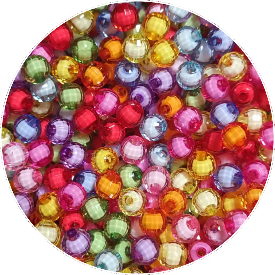 100 Cuentas Cristal Mix Circulares 1