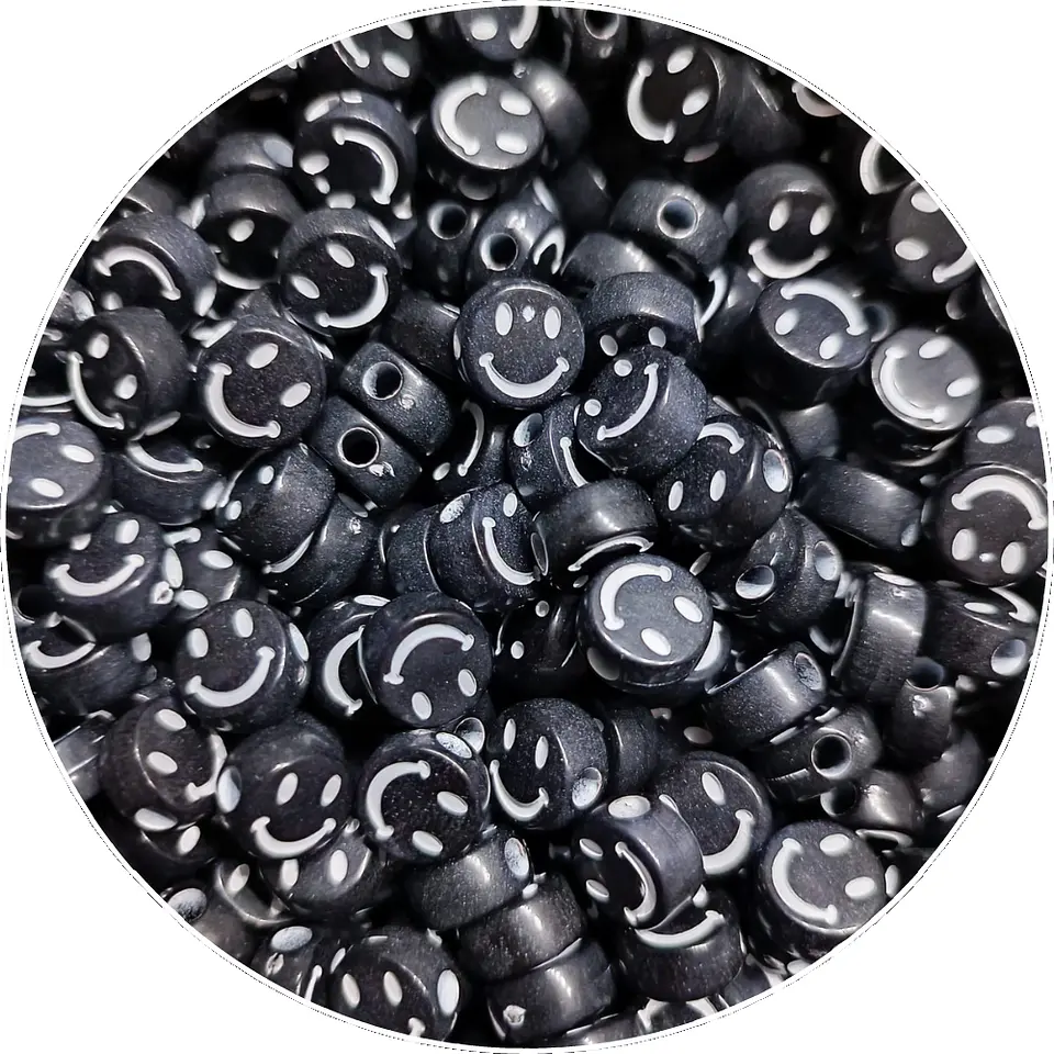 300 Cuentas Figuras Carita Feliz 7mm R F N C B 1