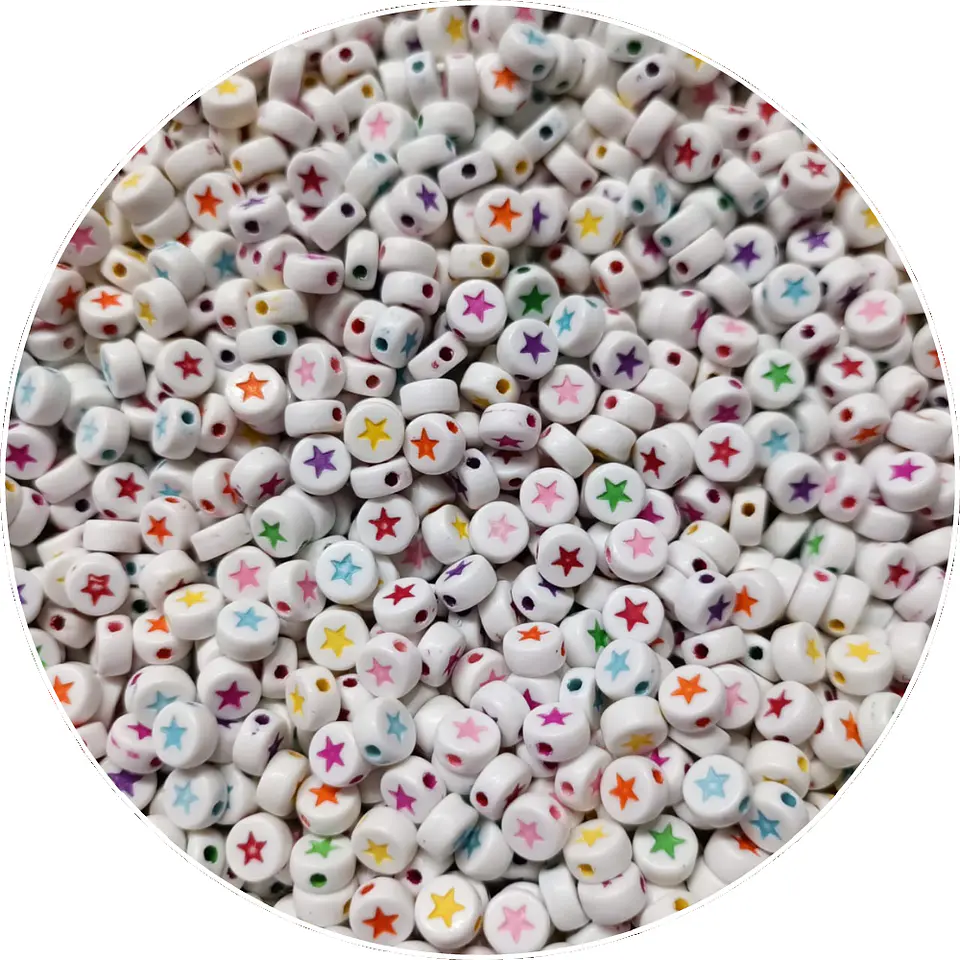 300 Cuentas Figuras Estrellas 7mm R F B E C 1