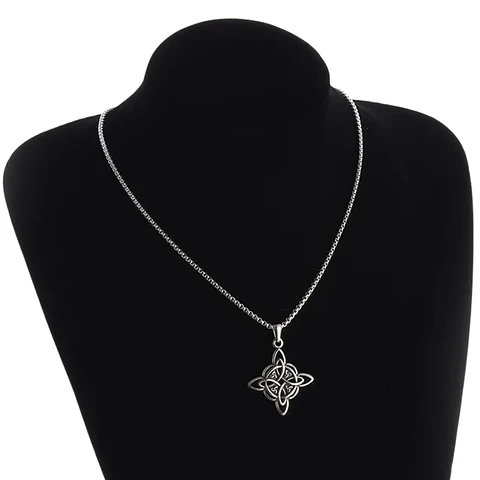 Collar Nudo De Brujas Con 4 Nudos Celtas