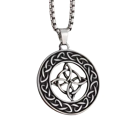 Collar Nudo De Brujas En Circulo Rodeado De Nudo Celta