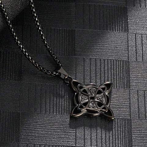 Collar Nudo De Brujas Negro