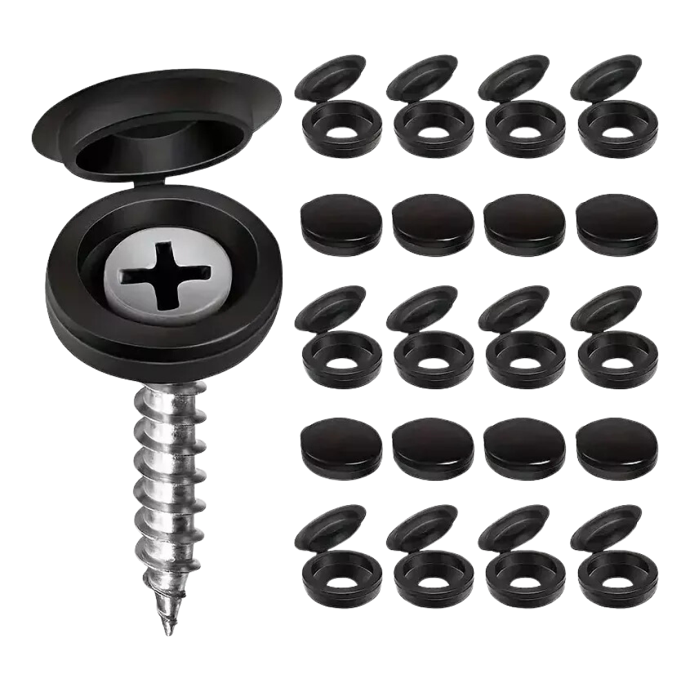 Negro - Embellecedor Decorativo Tapa Tornillos Clavos