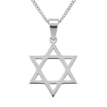 Colgante Collar Estrella David Acero Plateado Modsimp53vd13s Plateado