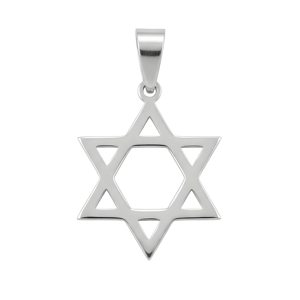 Colgante Collar Estrella David Acero Plateado Modsimp53vd13s Plateado