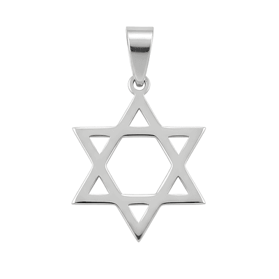 Colgante Collar Estrella David Acero Plateado Modsimp53vd13s Plateado
