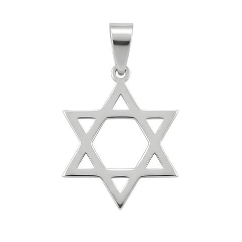 Colgante Collar Estrella David Acero Plateado Modsimp53vd13s Plateado