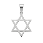 Colgante Collar Estrella David Acero Plateado Modsimp53vd13s Plateado