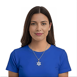 Colgante Collar Estrella David Acero Plateado Star Central